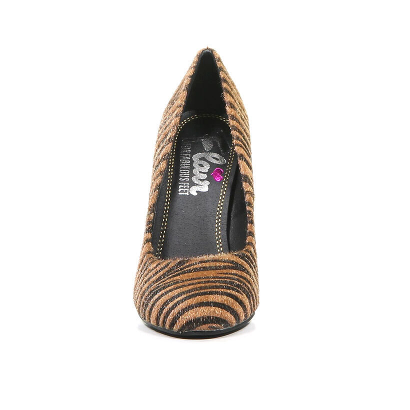 Flair High Heel Pump Cognac Tijgerprint, , pdp