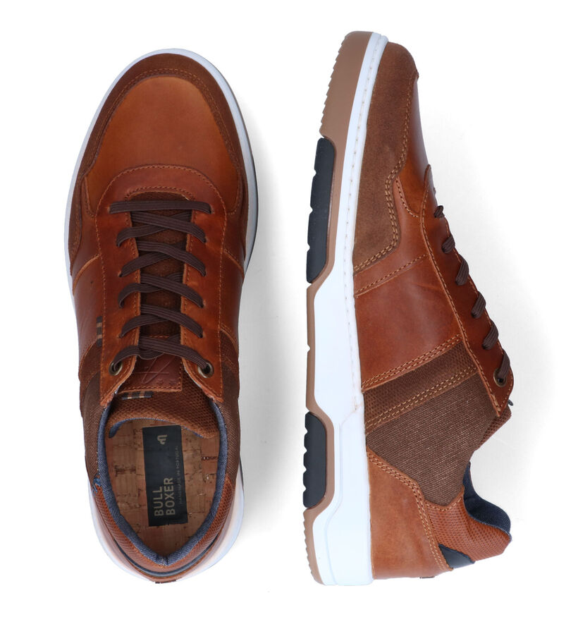 Bullboxer Cognac Veterschoenen voor heren (311778) - geschikt voor steunzolen