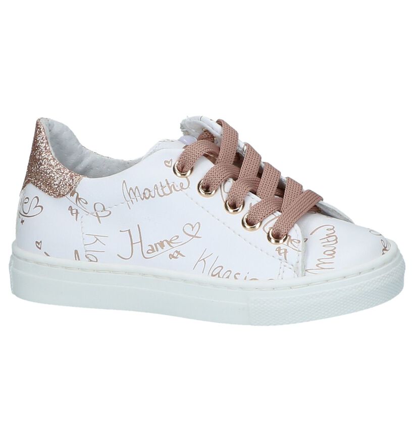 Witte Sneakers K3 met Gouden Handtekeningen in kunstleer (213085)