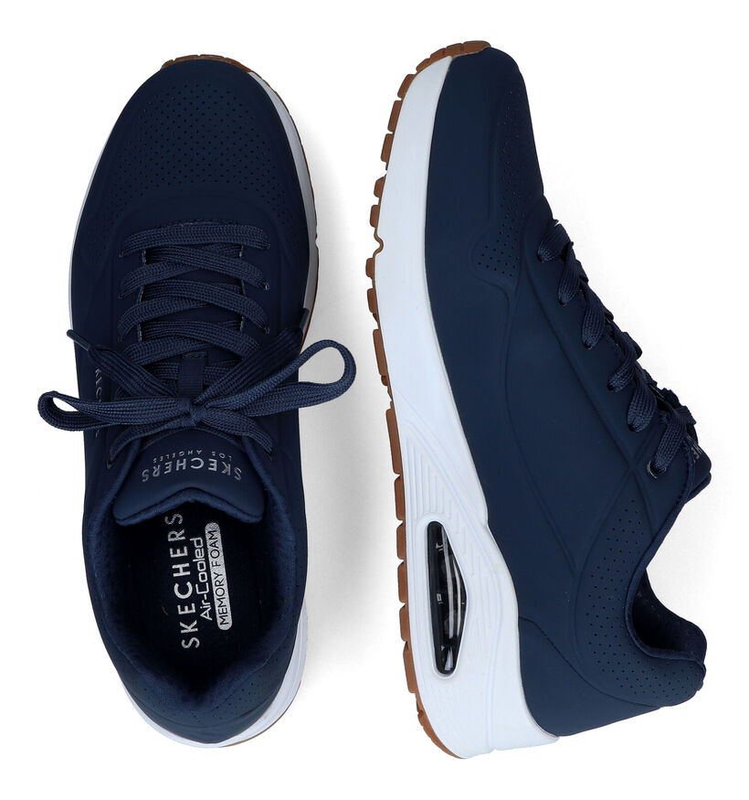 Skechers Uno Stand On Air Zwarte Sneakers voor heren (350318) - geschikt voor steunzolen