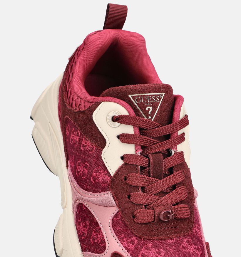 Guess Chunky Baskets en Bordeaux pour femmes (375740) - pour semelles orthop&eacute;diques