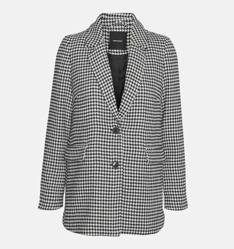 Vero Moda Harper Blazer en pied de poule en Noir pour femmes (334146)