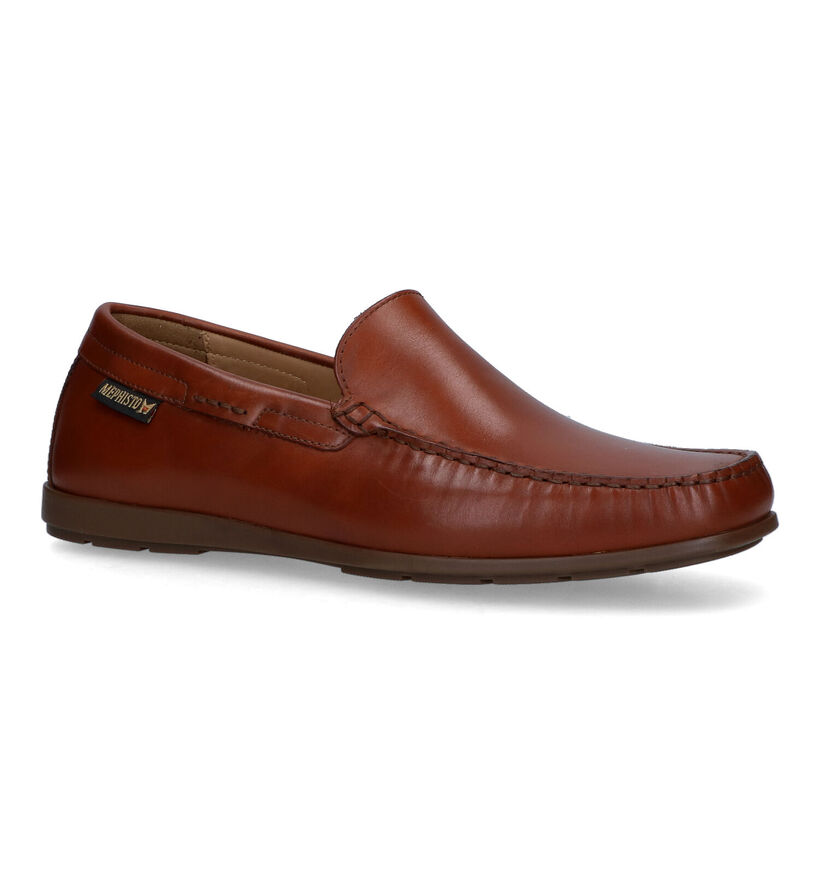 Mephisto Algoras Toby Mocasins en Cognac pour hommes (323394) - pour semelles orthopédiques