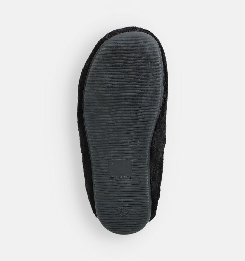 Milo & Mila Football Pantoufles en Noir/Vert pour filles, gar&ccedil;ons (381144)