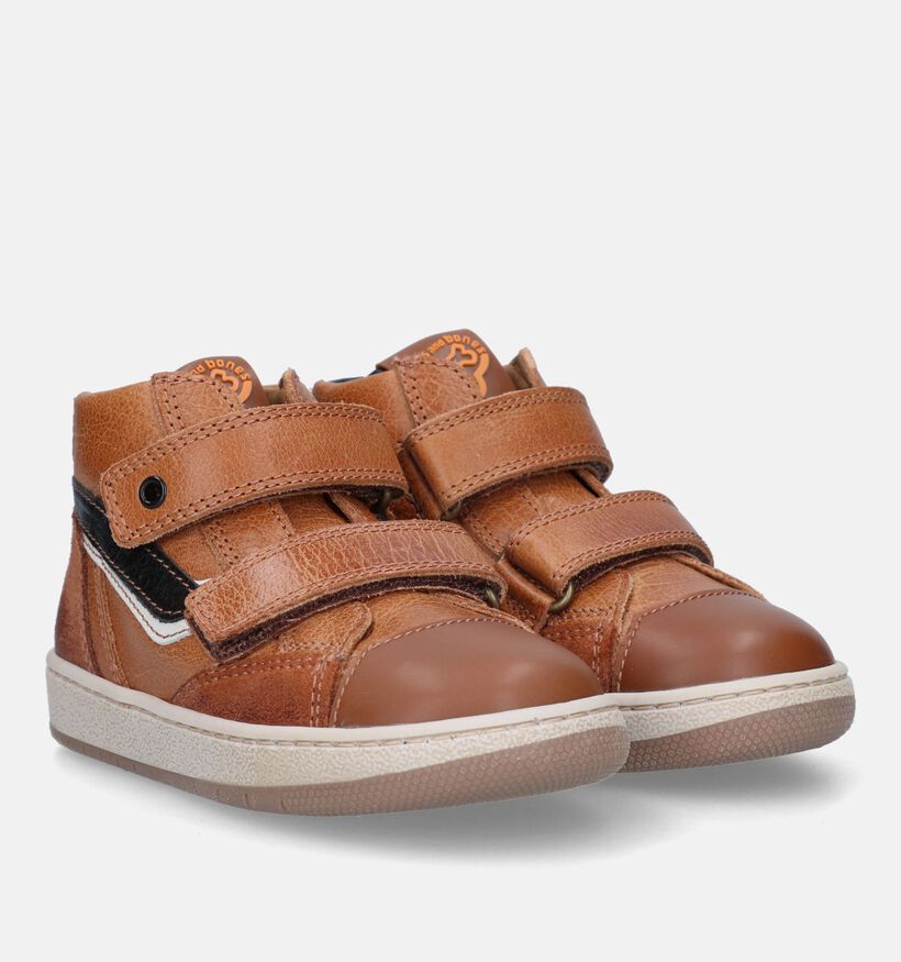 STONES and BONES Crosp Chaussures à velcro en Cognac pour garçons (329469) - pour semelles orthopédiques