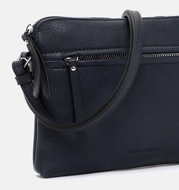 Emily & Noah Crossbody tassen Zwart/Cognac/Blauw/Zilver