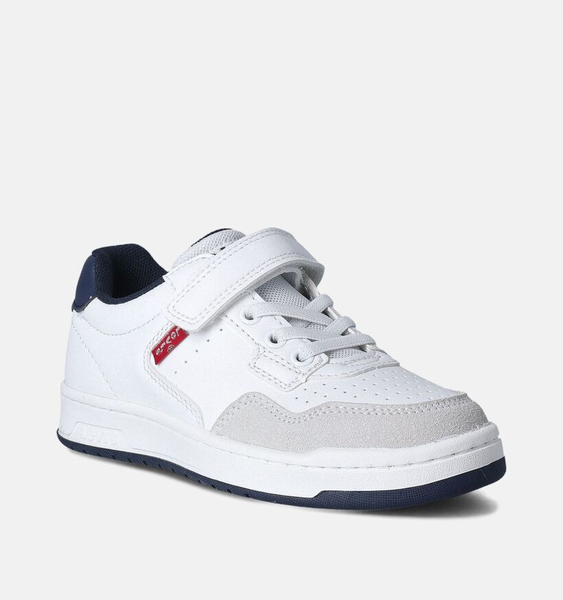 Levi's Kingdom Chaussures à scratch en Blanc pour garçons (354194)