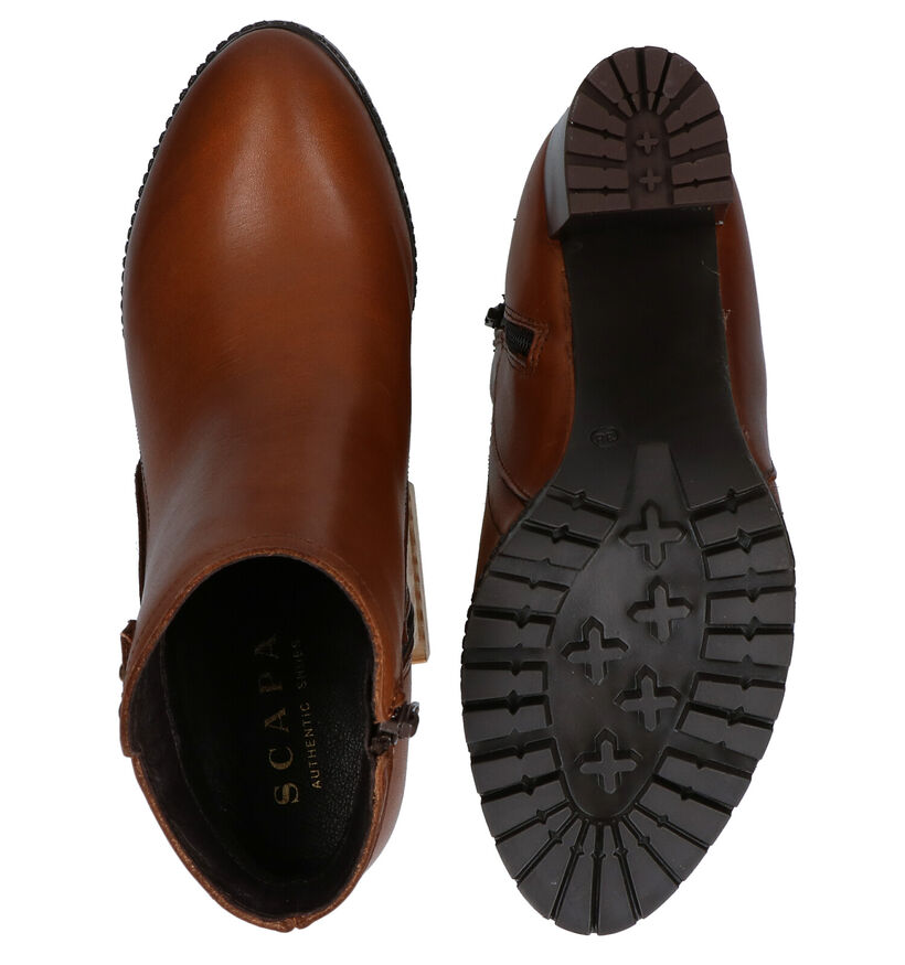 Scapa Cognac Enkellaarzen in leer (281259)