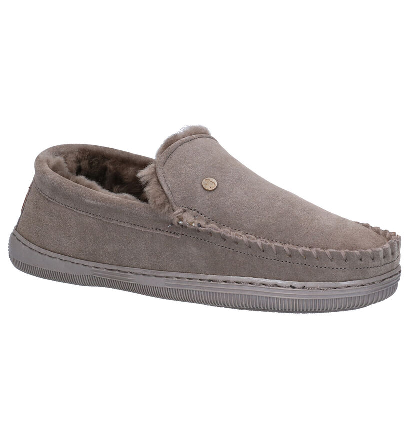 Warmbat Grizzly Pantoufles en Cognac pour hommes (314422)