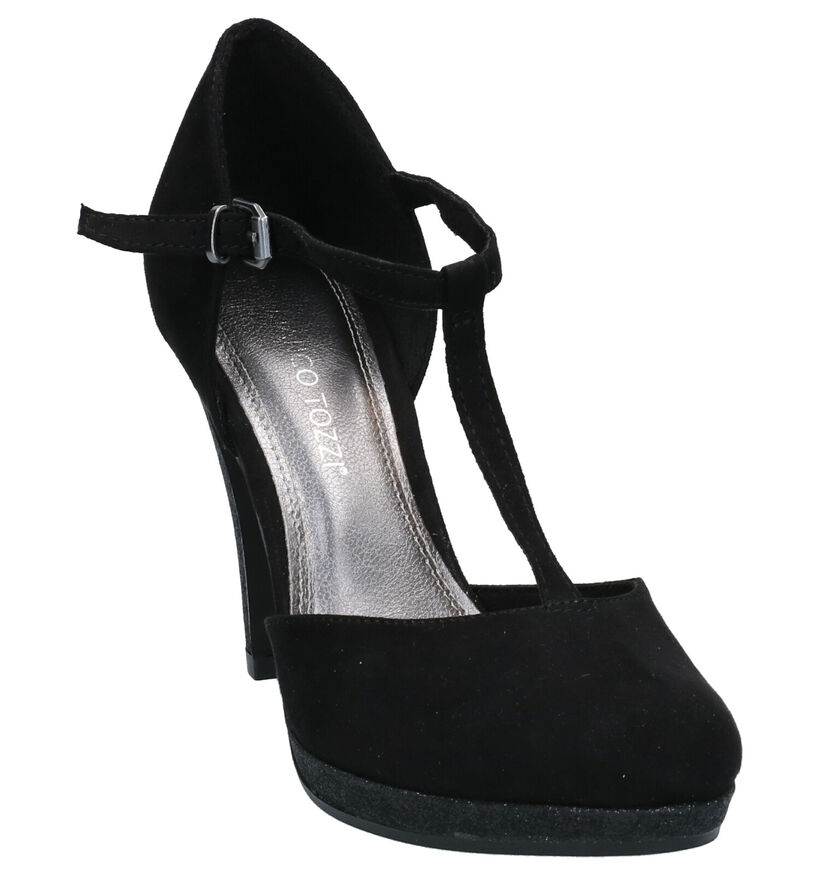 Marco Tozzi Talons hauts en Noir en textile (270654)