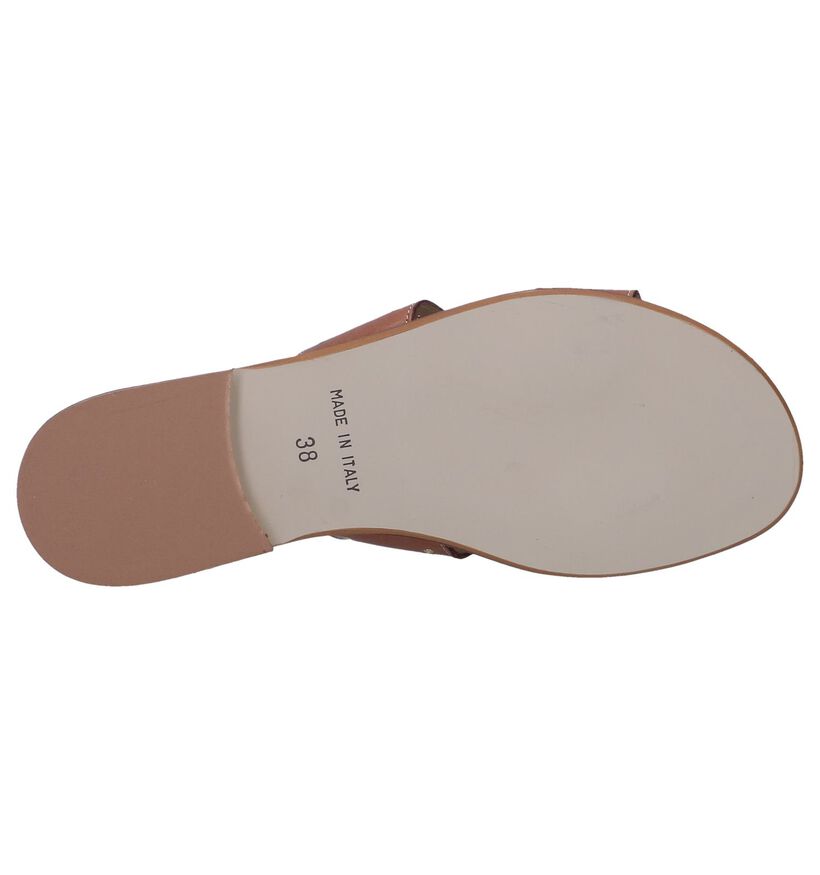 Cognac Slippers Scapa in leer (246046)