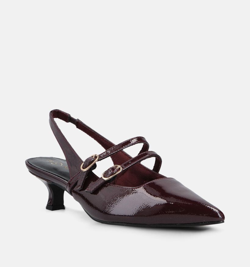 Marco Tozzi Escarpins slingback en Bordeaux pour femmes (360743)