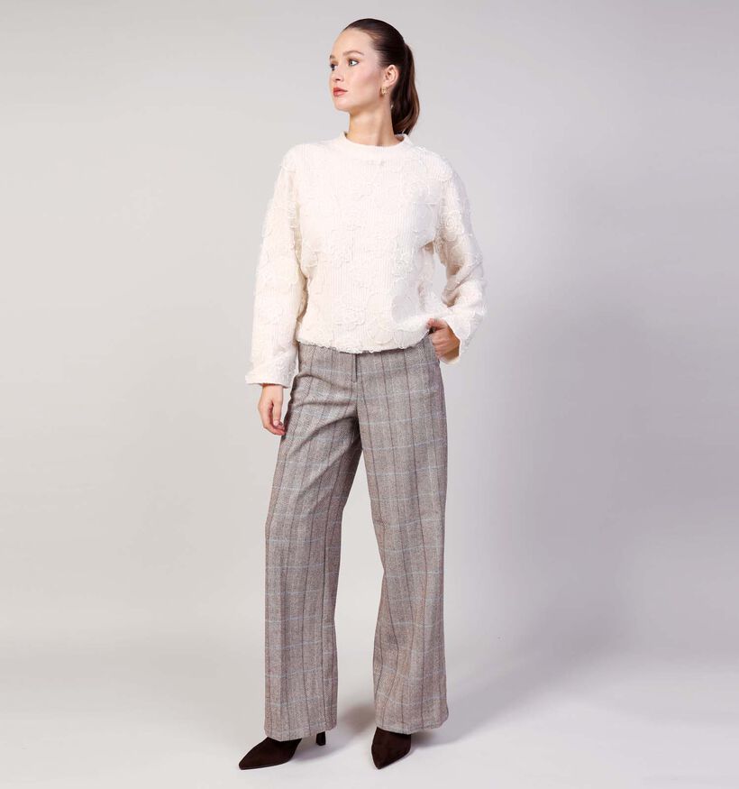 Vila Hayden Embroidery Knit Pull en Beige Vila Hayden Embroidery Knit Pull en Beige pour femmes (365602)