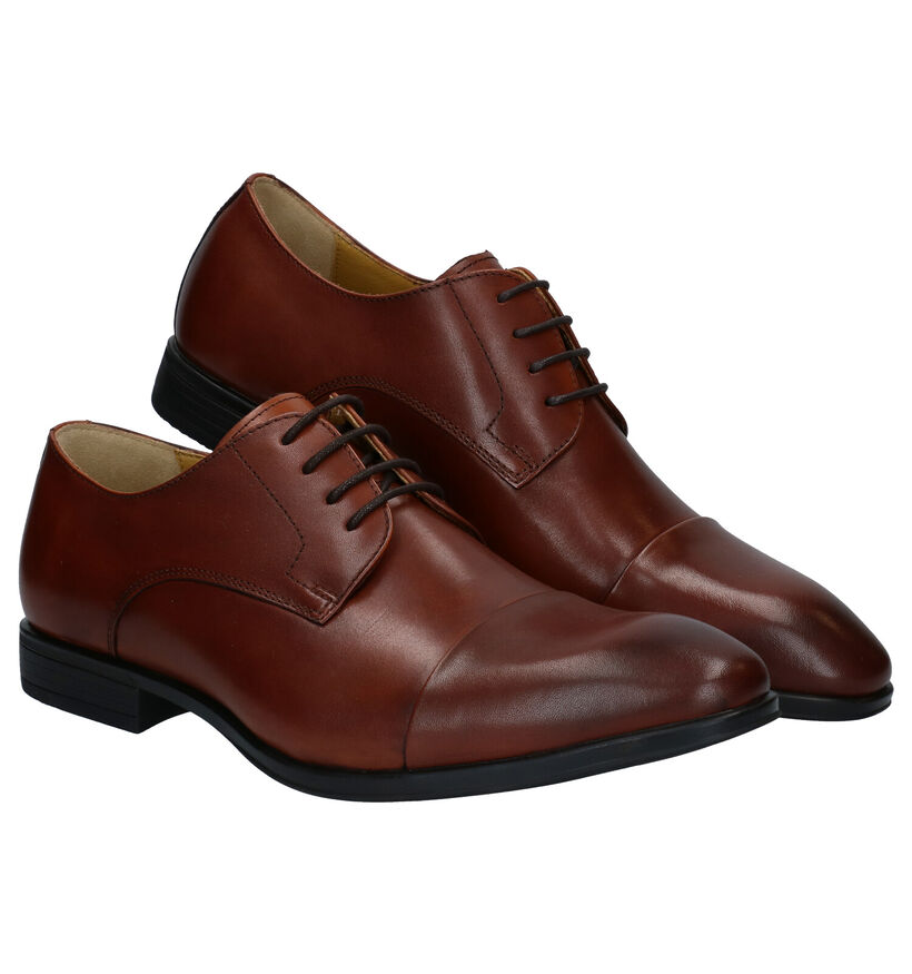 Steptronic Franco Chaussures à lacets en Cognac en cuir (283671)