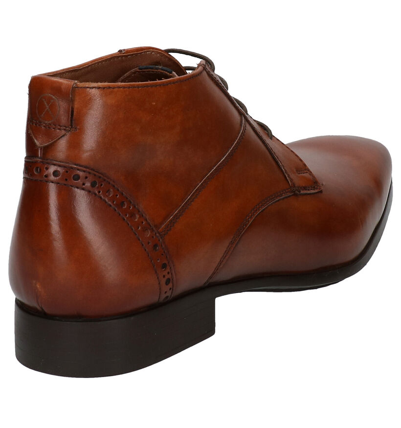 Ambiorix Cognac Geklede Veterschoenen in leer (283923)