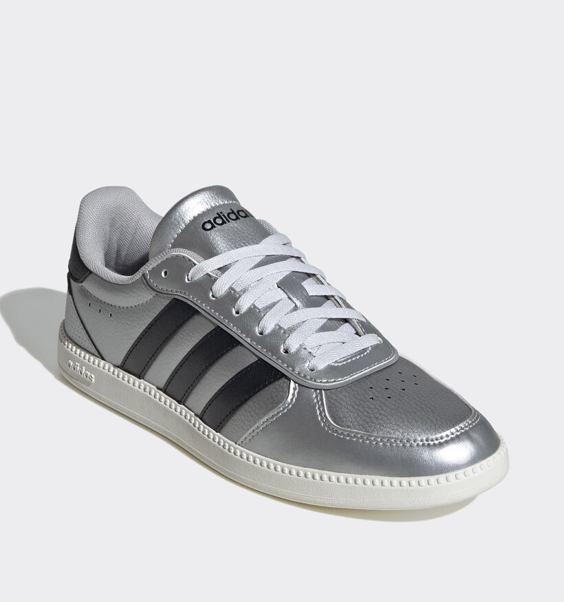 adidas Breaknet Sleek Baskets en Argent/Noir pour femmes (359434) - pour semelles orthopédiques