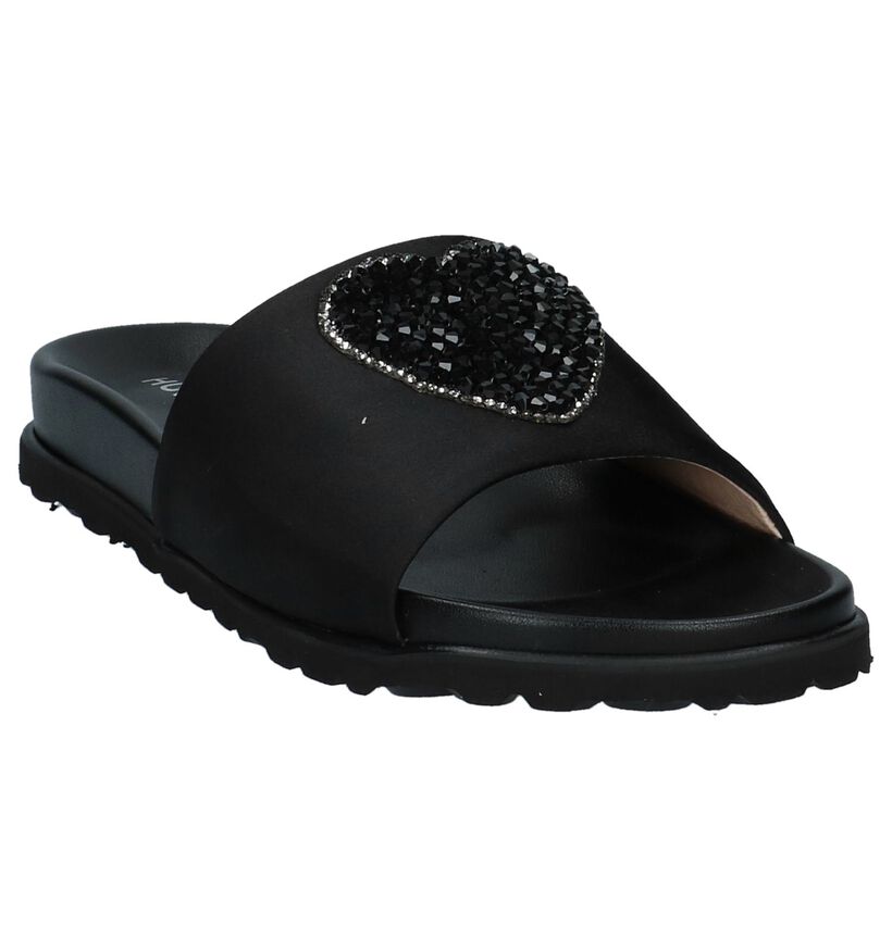 Sportieve Slippers Zwart Humat Berta Bancor in stof (221377)