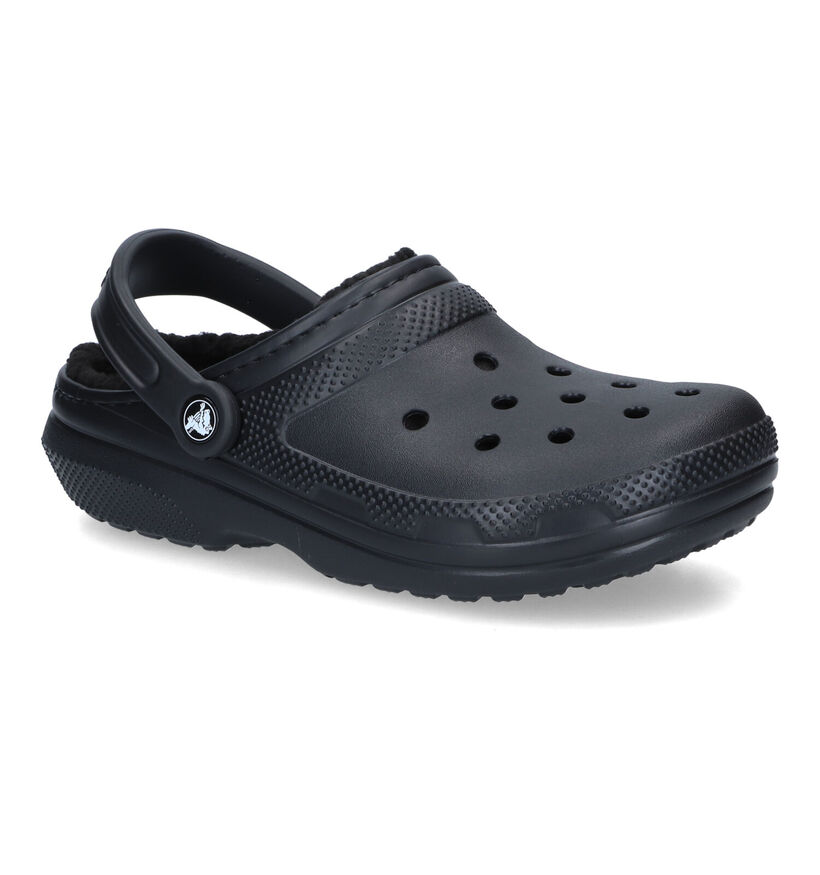 Crocs Classic Fuzz-lined Clog Nu-pieds en Noir pour femmes (298589)