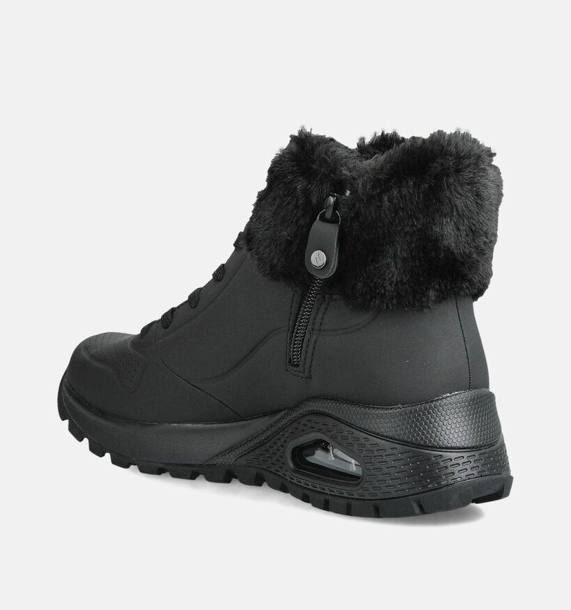 Skechers Uno Rugged Fall Air Zwarte Veterboots voor dames (362111)