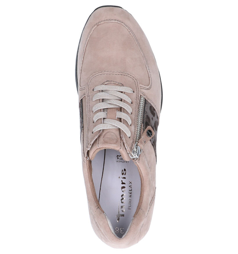 Tamaris Relaxed Fit Taupe Sneakers in daim (262750)