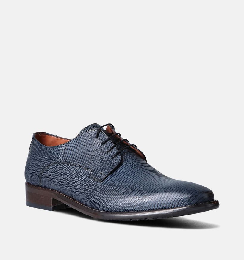 Ambiorix Jurassic Blauwe Geklede veterschoen voor heren (356024)