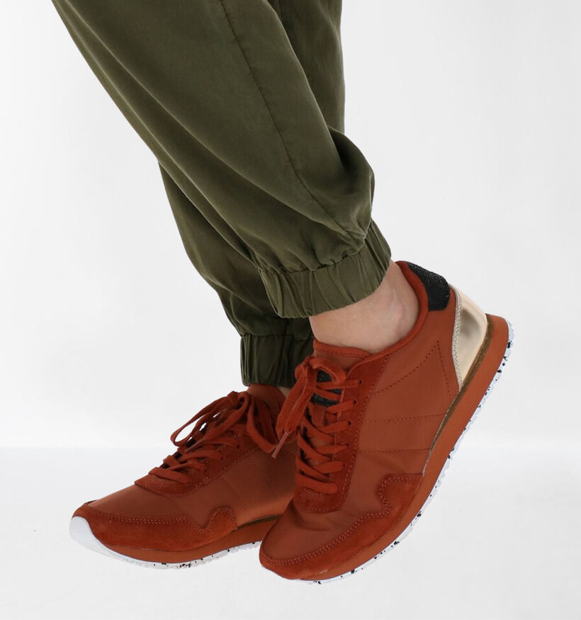 Woden Nora Chaussures à lacets en Orange en textile (277418)