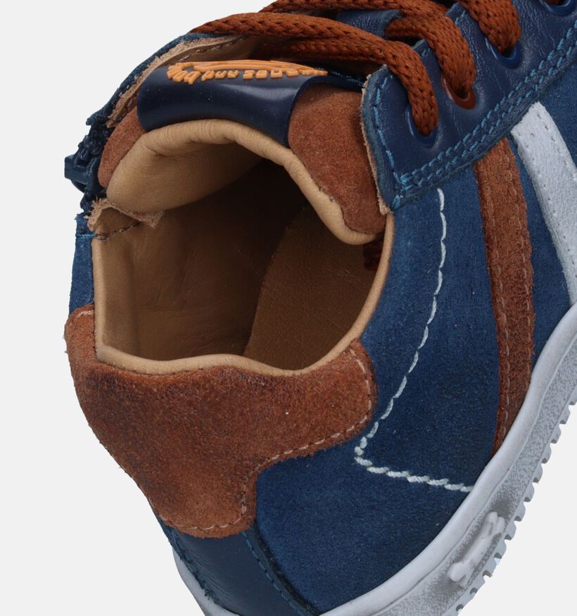 STONES and BONES Nepo Bottines en Bleu pour garçons (345968) - pour semelles orthopédiques