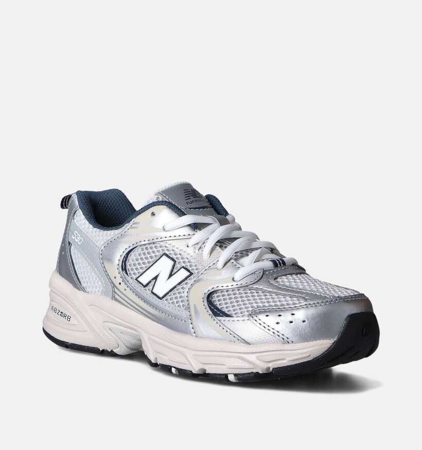 New Balance 530 Baskets en Argent pour filles, garçons (358677) - pour semelles orthopédiques