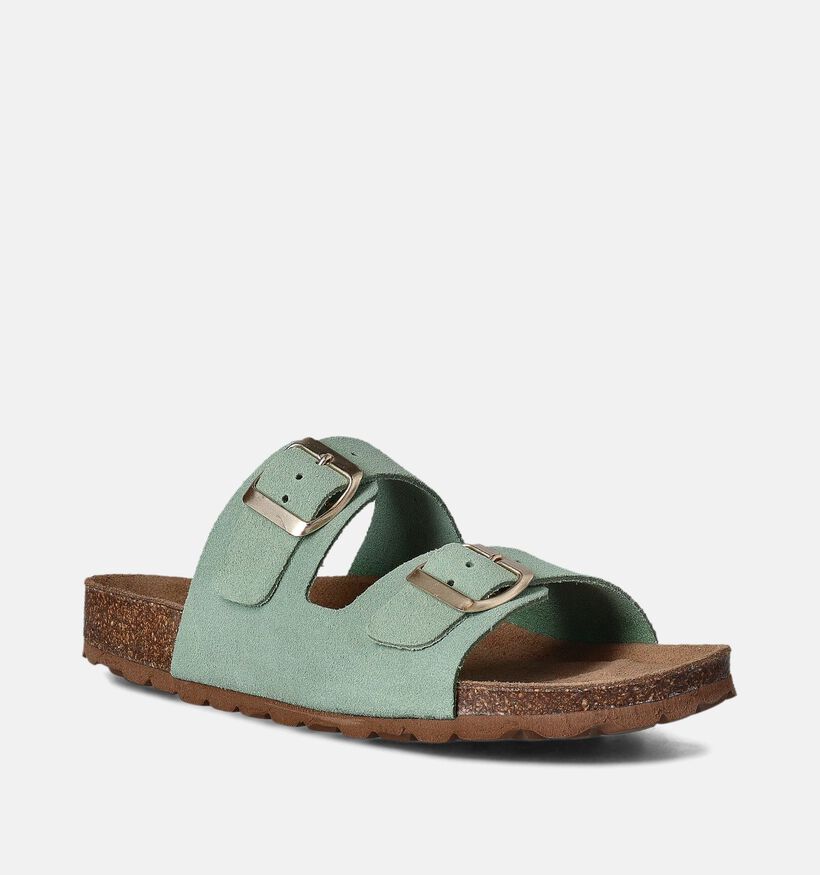 Laurent David Nu-pieds plates en Vert pour femmes (358092)