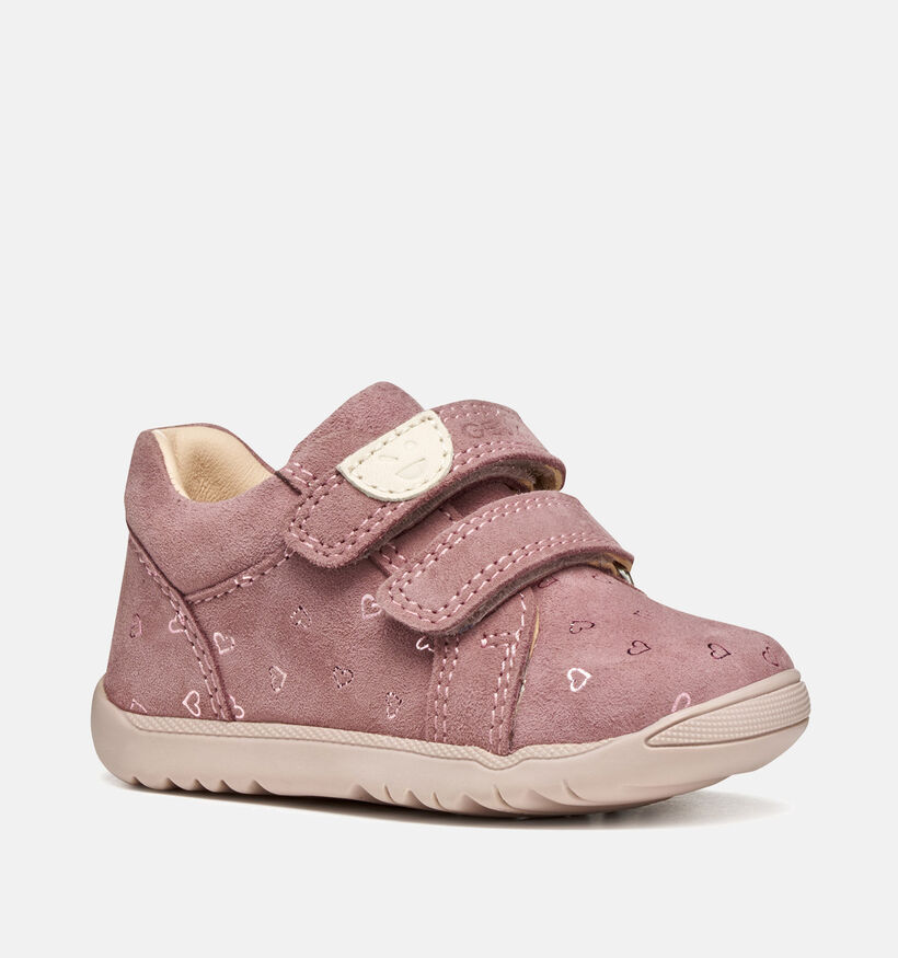 Geox Macchia Roze Hoge Velcroschoenen voor meisjes (360374) - geschikt voor steunzolen