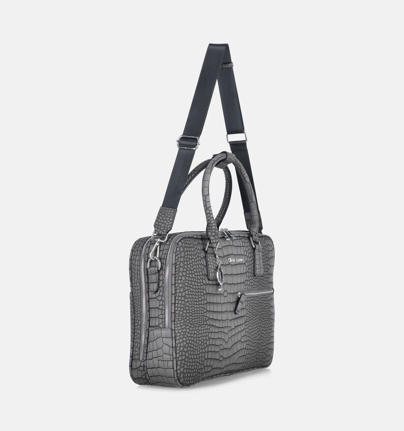 Olivia Lauren Maxine Sac ordinateur Croco en Gris Olivia Lauren Maxine Sac ordinateur Croco en Gris pour femmes (373504)