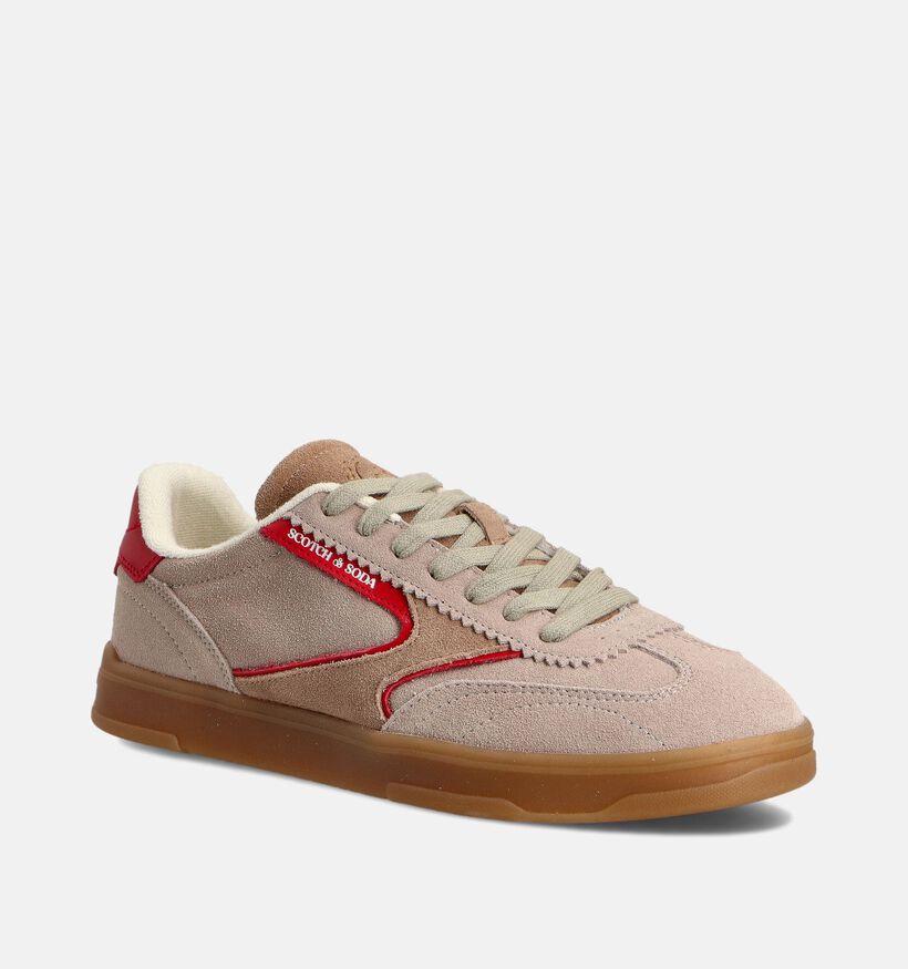 Scotch & Soda Slim Bruine Sneakers voor heren (359414) - geschikt voor steunzolen