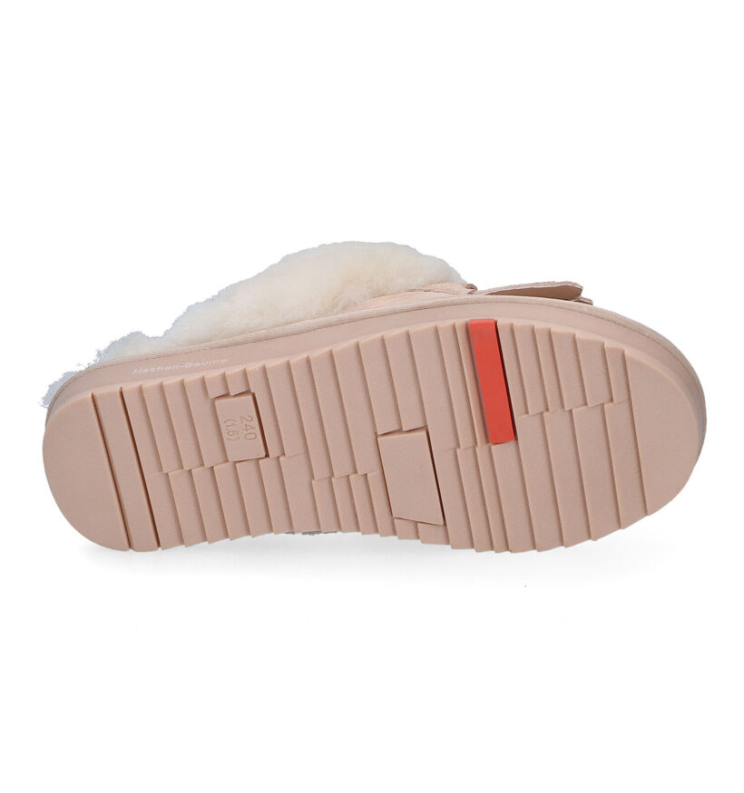 Nathan-Baume Pantoufles ouvertes en Beige clair en daim (315985)