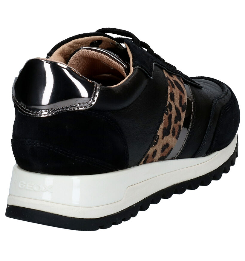 Geox Tabelya Zwarte Veterschoenen in leer (278861)