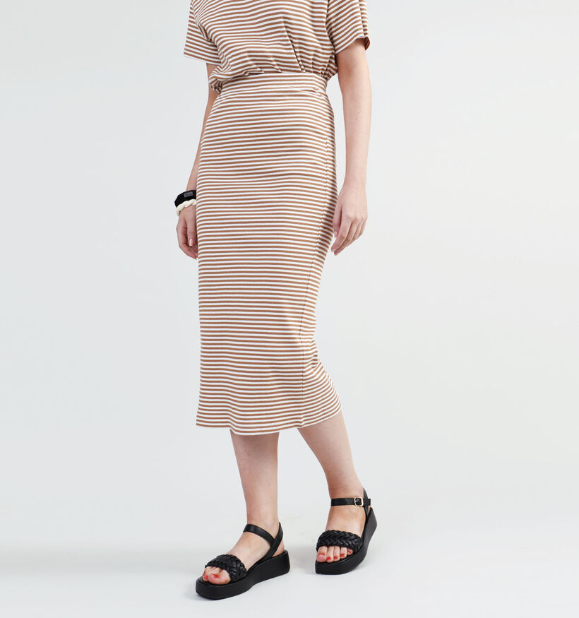 Vila Jada Bruin Gestreepte Pencil Rok voor dames (334635)