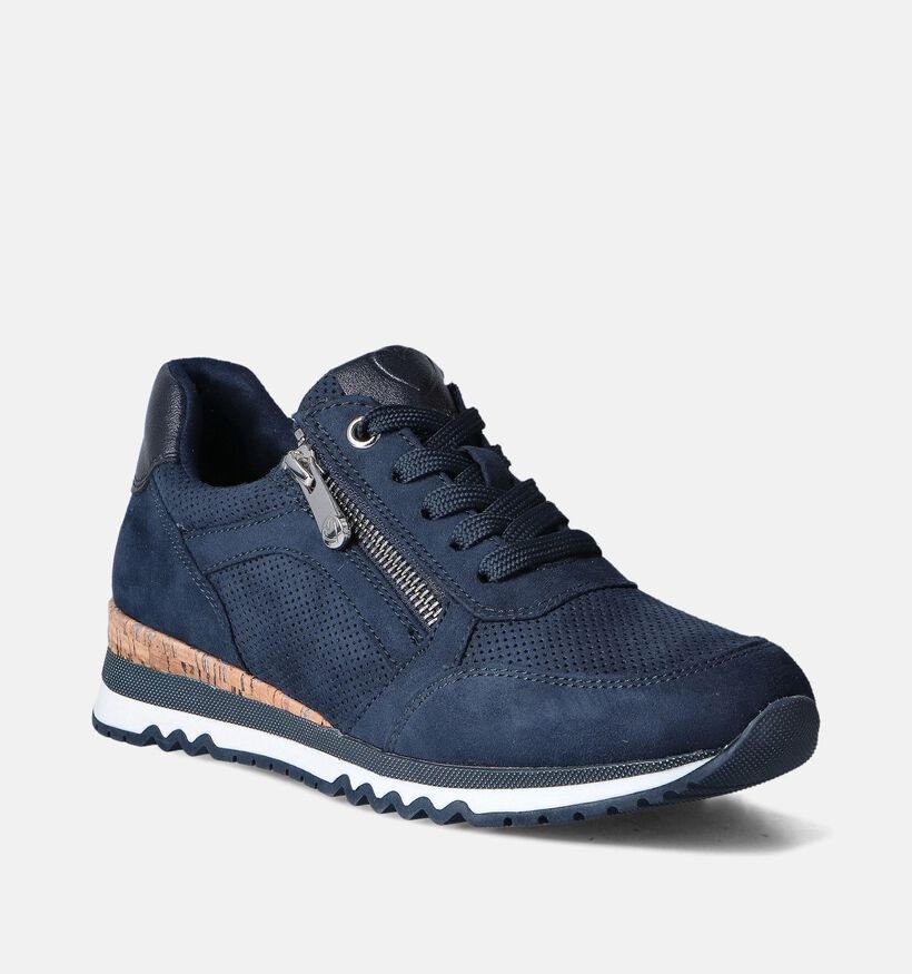 Marco Tozzi Blauwe Veterschoen voor dames (352534) - geschikt voor steunzolen