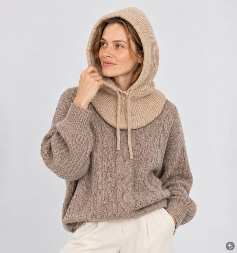 Via Limone &Eacute;charpe &agrave; Capuche en Beige pour femmes (382730)