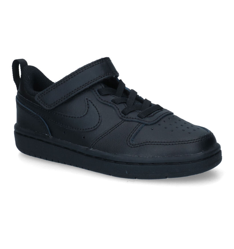 Nike Court Borough Zwarte Sneakers voor jongens (302143)