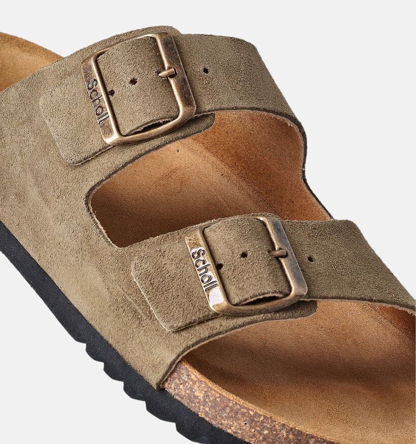 Scholl Nu-pieds casual en Vert kaki pour hommes (357577)