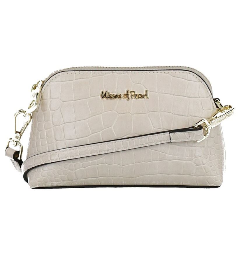 Kisses of Pearl Paula Beige Crossbody Tas in kunstleer (273754)