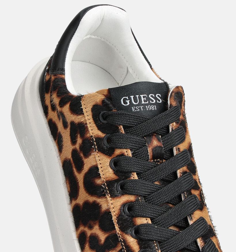 Guess Elbina Bruine/Leopard Sneakers voor dames (359545) - geschikt voor steunzolen