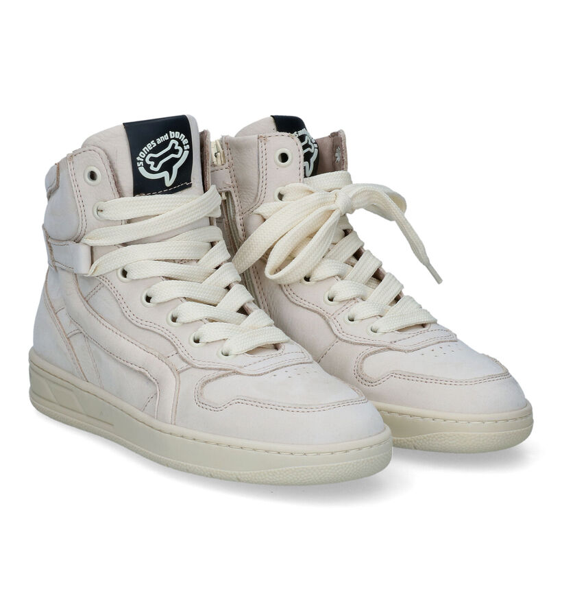 STONES and BONES Nation Ecru Bottines voor jongens (317481) - geschikt voor steunzolen