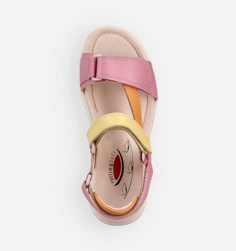 Rollingsoft Sandales plates en Rose pour femmes (369510)