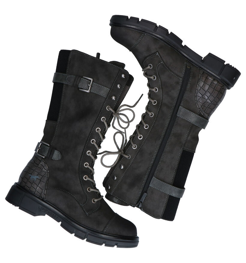 Mustang Bottes basses en Gris foncé en simili cuir (280949)