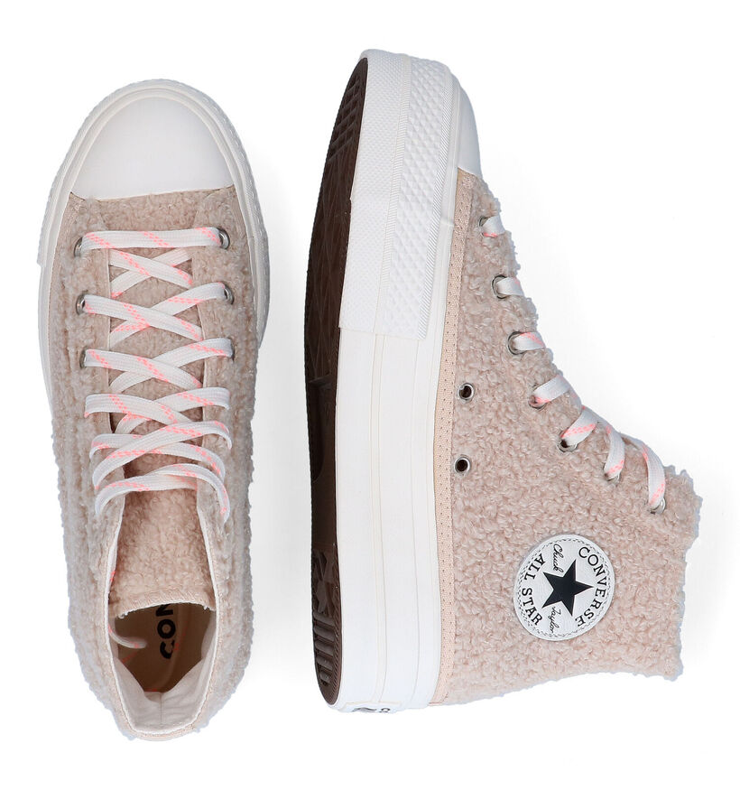 Converse CT All Star Lift Beige Sneakers in stof (300154)