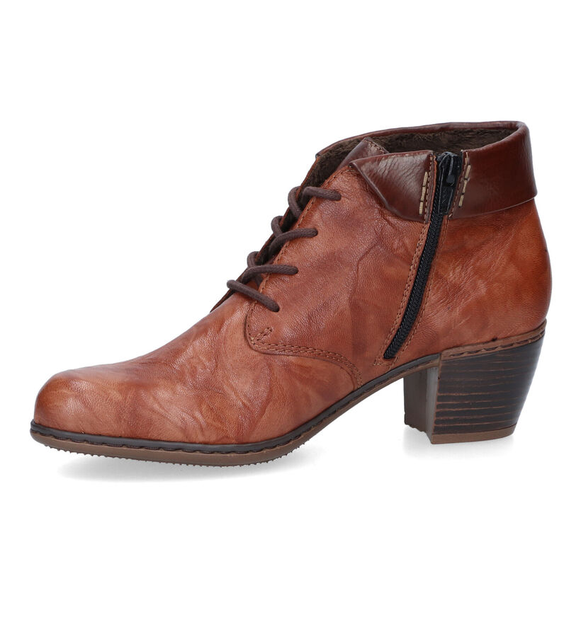 Rieker Bottines à lacets en Cognac pour femmes (344405)