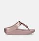 FitFlop Halo Bead-Circle Metallic Tongs en Rose pour femmes (336976)