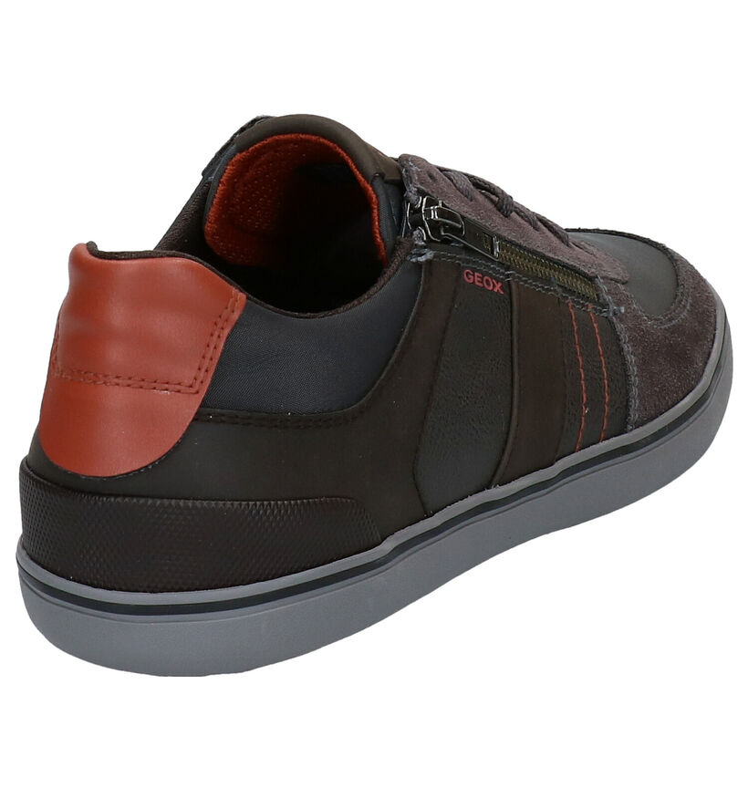 Geox Chaussures à Lacets en Gris/Brun en simili cuir (279095)