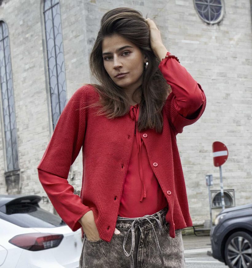 Desires Delta Gilet en Rouge pour femmes (364718)