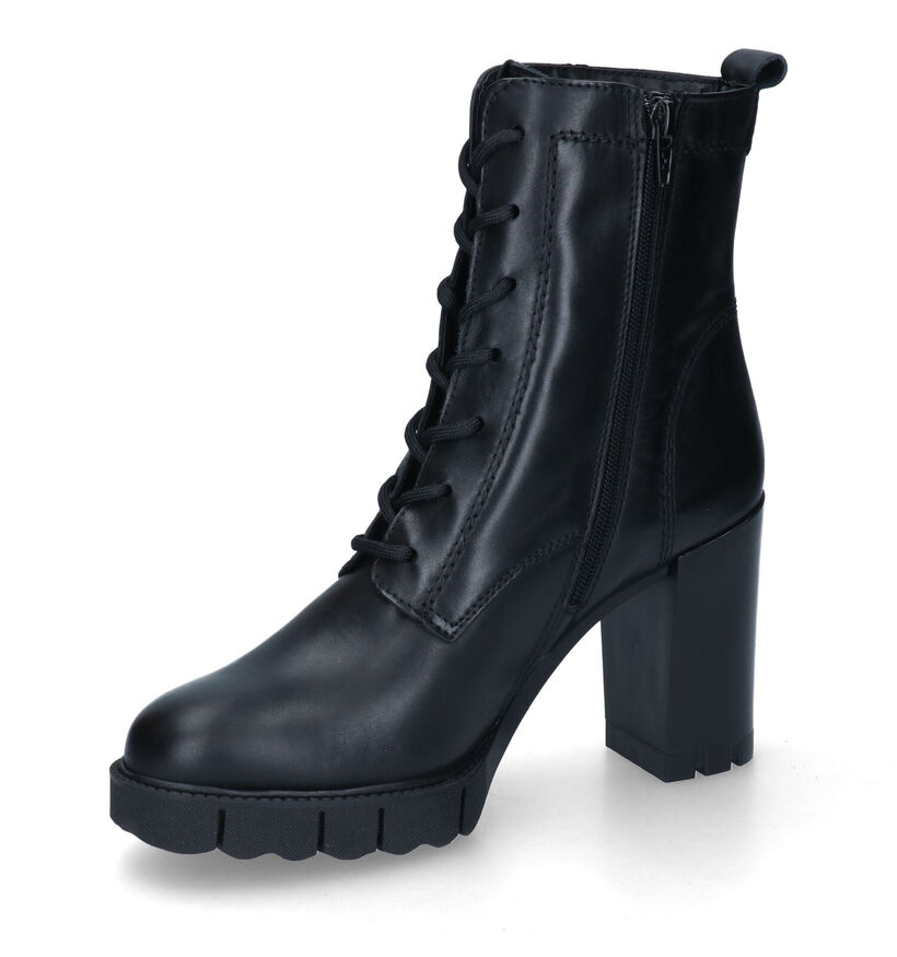 Tamaris Bottines à lacets en Noir en cuir (315423)